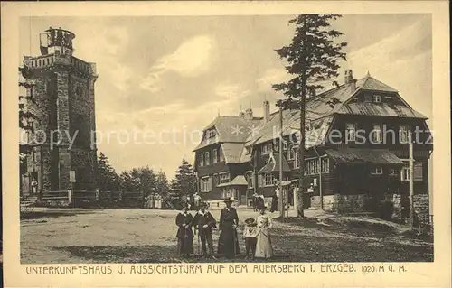 Auersberg Wildenthal Aussichtsturm Unterkunftshaus Kat. Eibenstock