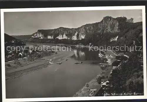 Rathen Saechsische Schweiz Elbtal Basteifelsen Elbsandsteingebirge Kat. Rathen Sachsen