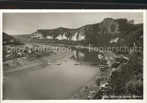 Rathen Saechsische Schweiz Elbtal Basteifelsen Elbsandsteingebirge Kat. Rathen Sachsen