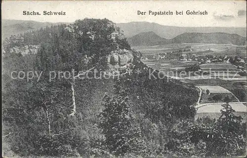 Gohrisch Papststein Felsen Elbsandsteingebirge Kat. Gohrisch