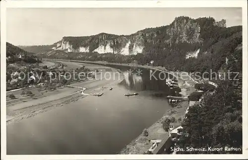 Rathen Saechsische Schweiz Elbtal Basteifelsen Elbsandsteingebirge Kat. Rathen Sachsen