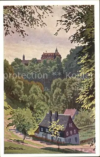 Lichtenwalde Sachsen Schloss Lichtenwalde Kuenstlerkarte / Niederwiesa /Mittelsachsen LKR