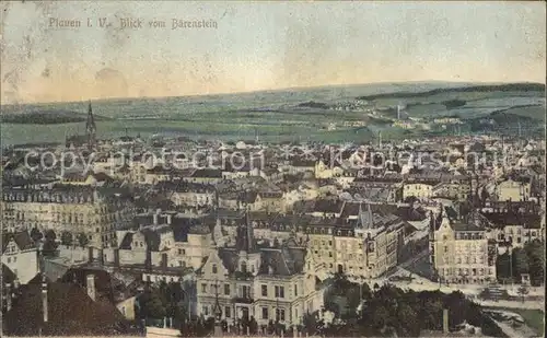 Plauen Vogtland Blick vom Baerenstein Kat. Plauen