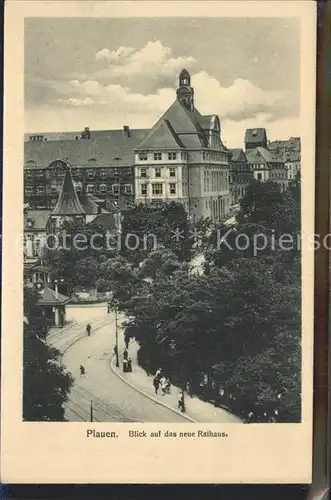 Plauen Vogtland Blick auf das neue Rathaus Kat. Plauen