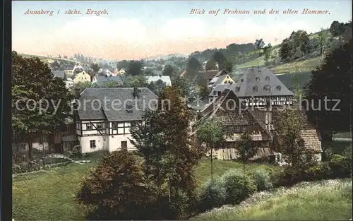 Annaberg Buchholz Erzgebirge Blick auf Frohnau und den alten Hammer Kat. Annaberg