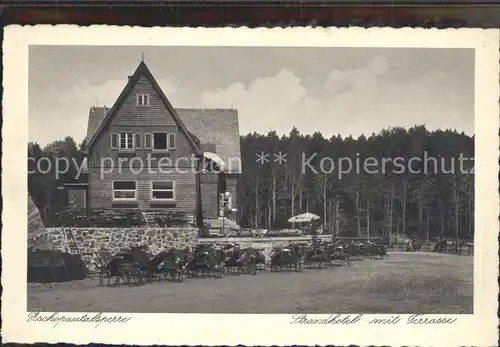 Zschopau Zschopautalsperre Strandhotel mit Terrasse Kat. Zschopau