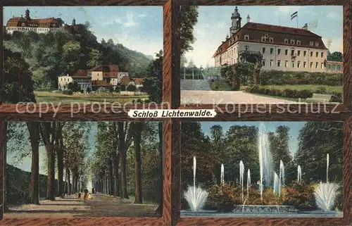 Lichtenwalde Sachsen Schloss Lichtenwalde Allee Wasserspiele / Niederwiesa /Mittelsachsen LKR