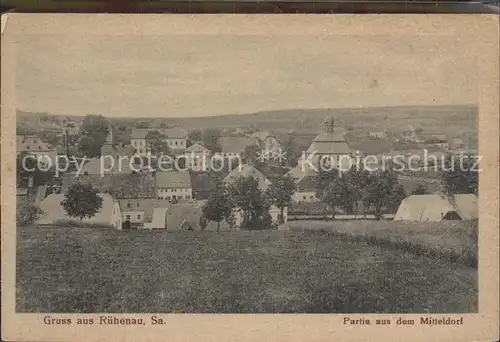 Ruebenau Partie aus dem Mitteldorf Kat. Marienberg