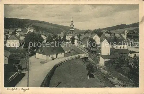 Carlsfeld Erzgebirge Teilansicht Kat. Eibenstock