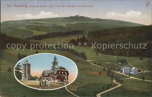 Auersberg Wildenthal Panorama Unterkunftshaus Aussichtsturm Kat. Eibenstock