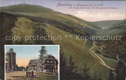 Auersberg Wildenthal Panorama Unterkunftshaus Aussichtsturm Kat. Eibenstock