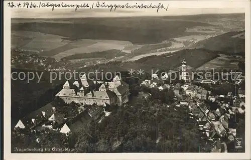 Augustusburg Schloss Fliegeraufnahme Kat. Augustusburg