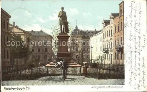 Reichenbach Vogtland Solbrigsplatz Moltkedenkmal Kat. Reichenbach