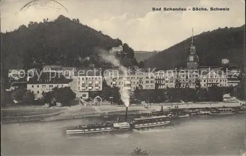 Bad Schandau Elbe Dampfer Elbhotels Kat. Bad Schandau