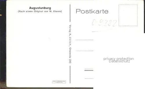Augustusburg Schloss Augustusburg Kuenstlerkarte Kat. Augustusburg