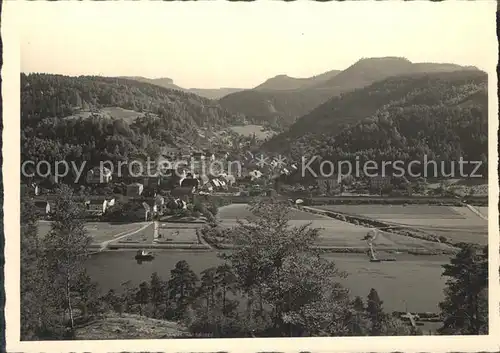 Krippen Bad Schandau Ortsansicht Kat. Bad Schandau