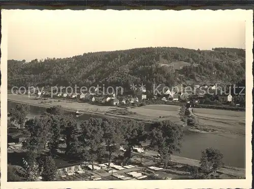 Krippen Bad Schandau Panorama Kat. Bad Schandau