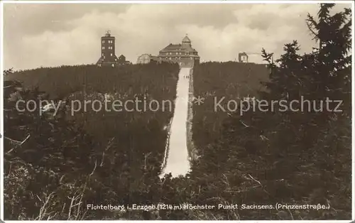 Fichtelberg Oberwiesenthal Prinzenstrasse zum Fichtelberghaus Kat. Oberwiesenthal