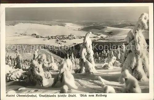 Oberwiesenthal Erzgebirge Blick vom Keilberg Kat. Oberwiesenthal