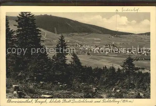 Oberwiesenthal Erzgebirge mit Fichtelberg Kat. Oberwiesenthal