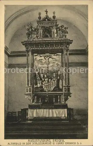Augustusburg Altarbild in Schlosskirche von Lukas Cranach Kat. Augustusburg