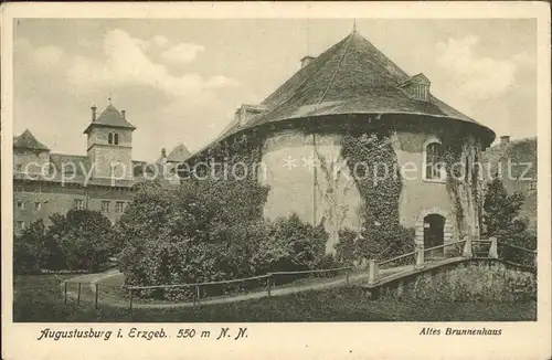 Augustusburg altes Brunnenhaus Schloss Restaurant Kat. Augustusburg