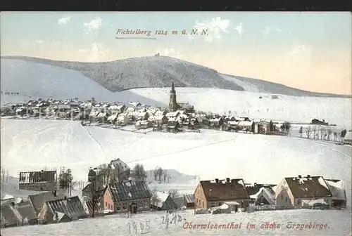 Oberwiesenthal Erzgebirge mit Fichtelberg Kat. Oberwiesenthal