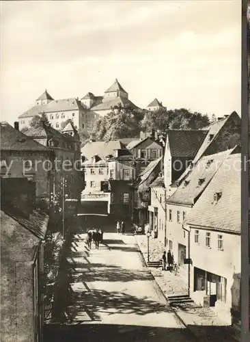 Augustusburg Strassenpartie mit Schloss Kat. Augustusburg