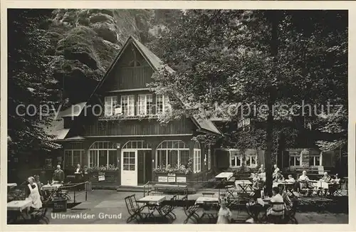 Uttewalder Grund Restaurant Gartenwirtschaft Kat. Wehlen