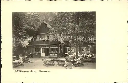 Uttewalder Grund Restaurant Gartenwirtschaft Kat. Wehlen