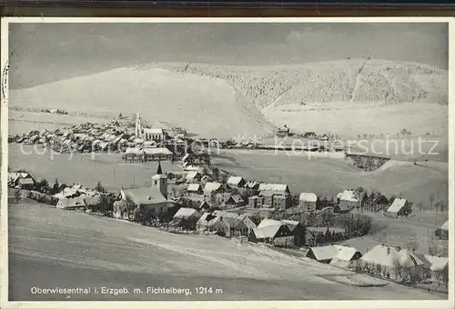 Oberwiesenthal Erzgebirge mit Fichtelberg Kat. Oberwiesenthal