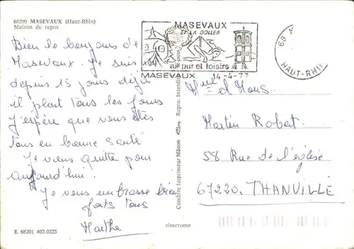 Masevaux Haut Rhin Alsace  / Masevaux /Arrond. de Thann