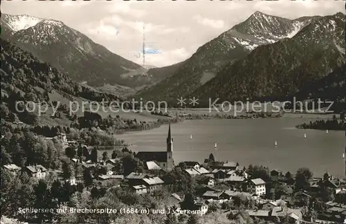 Schliersee mit Brecherspitze  Kat. Schliersee