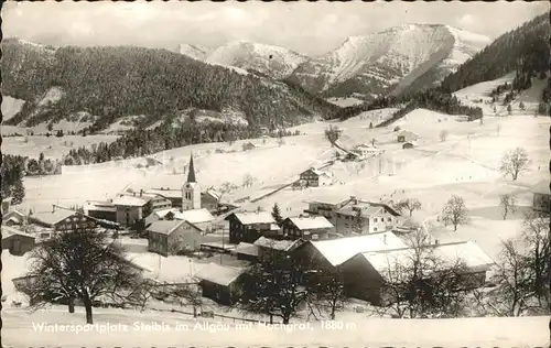 Steibis mit Hochgrat im Winter Kat. Oberstaufen