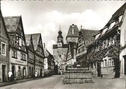 Rothenburg Tauber Roedergasse mit Markusturm Kat. Rothenburg ob der Tauber