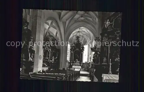 Wachau Sachsen Inneres der Pfarrkirche Spitz Kat. Wachau Radeberg