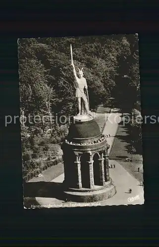 Hermannsdenkmal Fliegeraufnahme im Teutoburger Wald Kat. Detmold