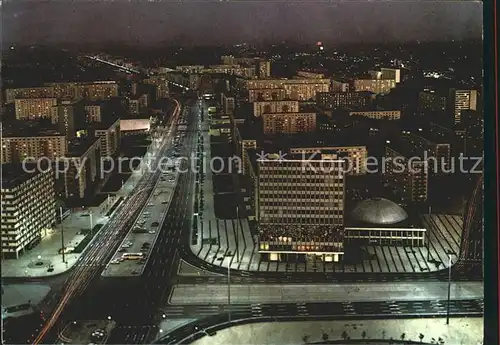 Berlin Blick vom Hotel Stadt Berlin bei Nacht Kat. Berlin