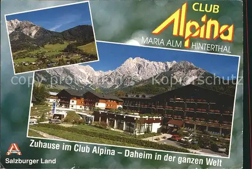 Maria Alm Steinernen Meer Club Alpina Hinterthal Kat. Maria Alm am Steinernen Meer