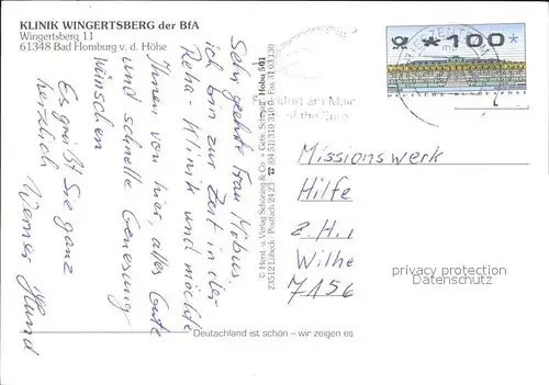 Bad Homburg Fliegeraufnahme Klinik Wingersberg Kat. Bad Homburg v.d. Hoehe