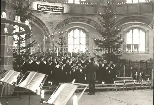 Schneeberg Erzgebirge Weihnachtssingen in St. Wolfgans Kirche Kat. Schneeberg