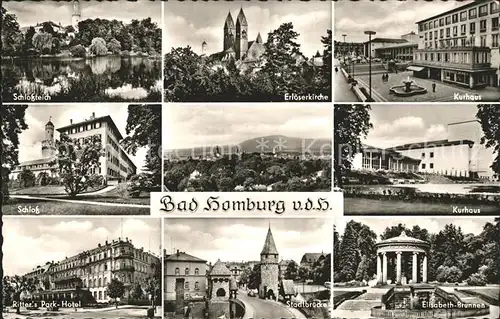 Bad Homburg Erloeserkirche Kurhaus Schloss Ritters Park Hotel Kat. Bad Homburg v.d. Hoehe