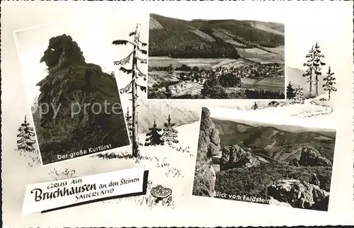 Bruchhausen Sauerland Kurfuerst Stein Feldstein Kat. Olsberg