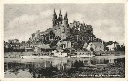 Meissen Elbe Sachsen Albrechtsburg und Dom Kat. Meissen