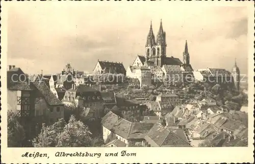 Meissen Elbe Sachsen Albrechtsburg und Dom Kat. Meissen