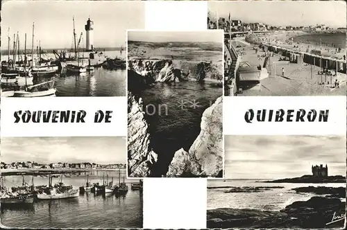 Quiberon Morbihan Hafen Strand Kat. Quiberon