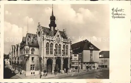 Erfurt Rathaus und Sparkasse Kat. Erfurt