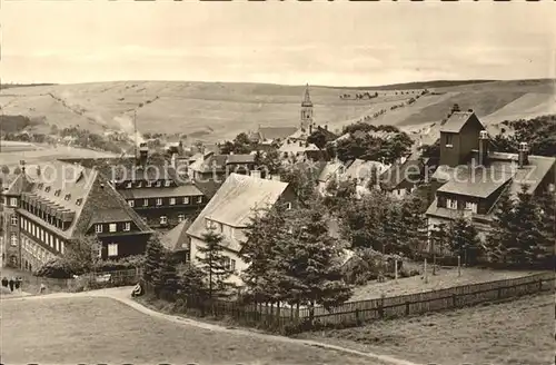 Oberwiesenthal Erzgebirge mit Kirche Kat. Oberwiesenthal