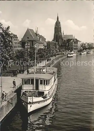 Frankfurt Main Mainufer mit Dom Kat. Frankfurt am Main