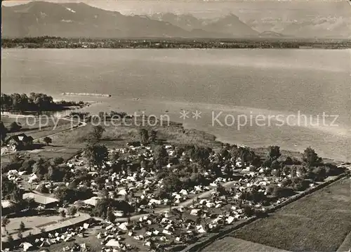 Lindau Bodensee Fliegeraufnahme mit Camping Kat. Lindau (Bodensee)